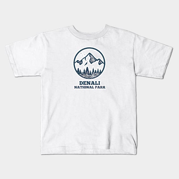 Denali National Park Kids T-Shirt by roamfree